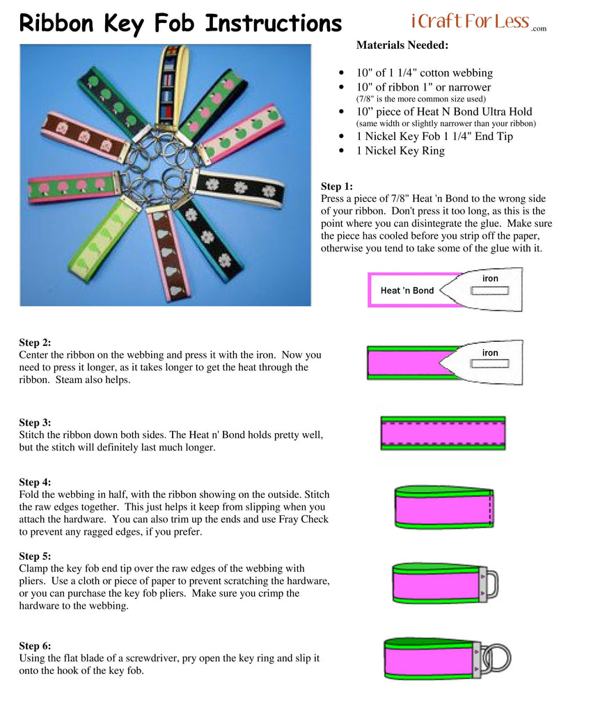 Ribbon Key fob Instructions