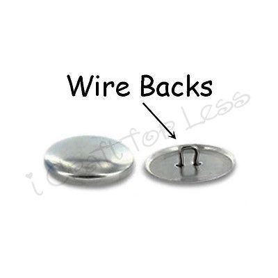 75 Size 45 (1 1/8" - 28mm) Cover Buttons / Fabric Covered Buttons - Wire Back