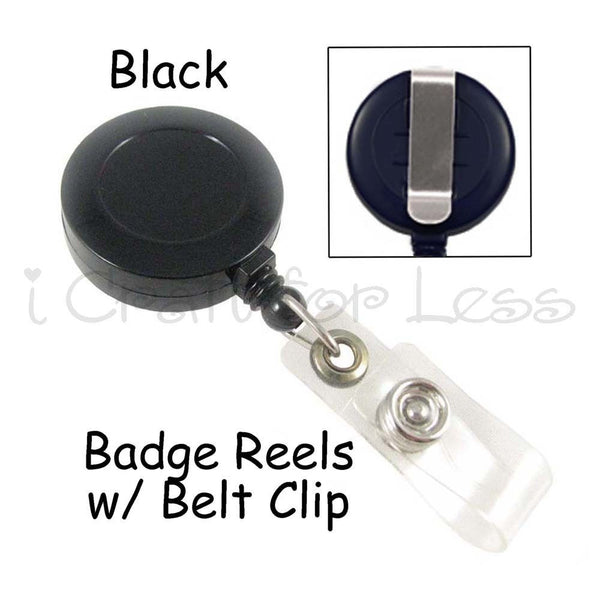 Badge Reel Lanyard with Belt / Slide Clip & Plastic Strap
