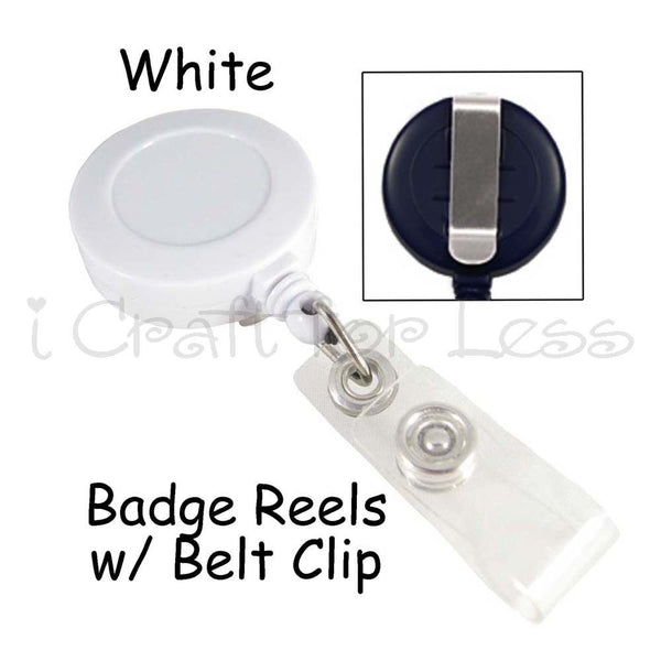 Badge Reel Lanyard with Belt / Slide Clip & Plastic Strap