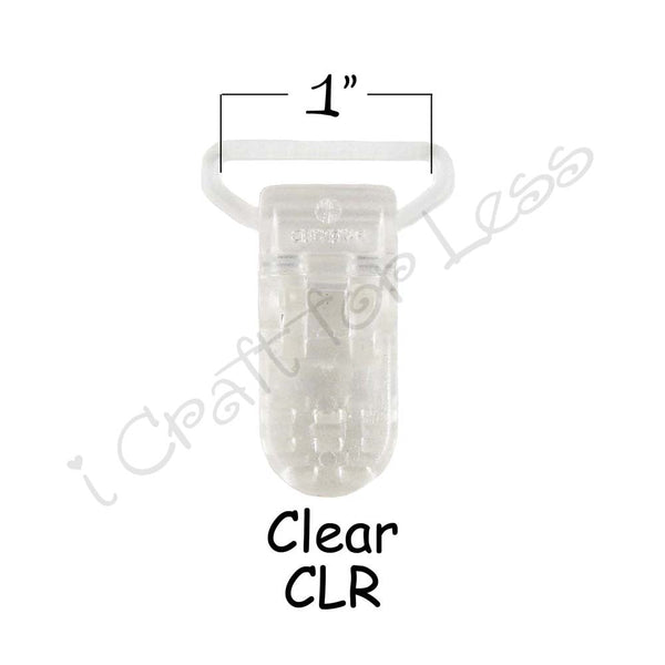 1" KAM Plastic Pacifier / Suspender Clips