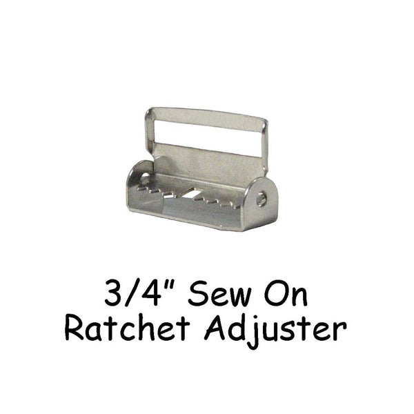 Sew On Ratchet Adjusters with Teeth / Adjustable Suspender Slides