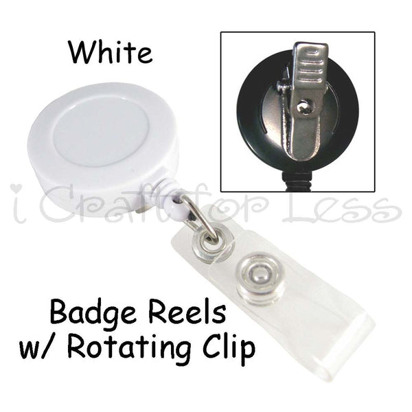 Badge Reel Lanyard with Rotating Clip & Plastic Strap