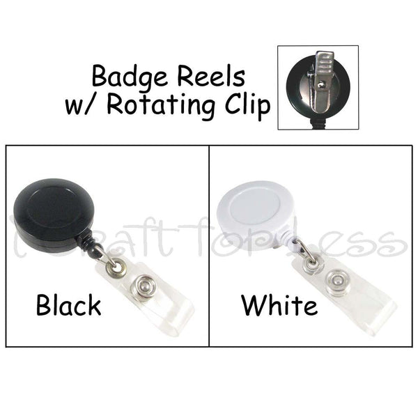 Badge Reel Lanyard with Rotating Clip & Plastic Strap