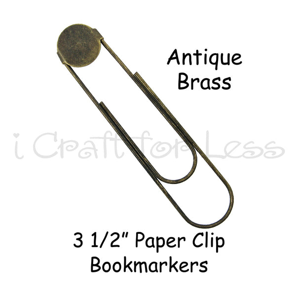 Large Paper Clip Book Markers with Glue Pad