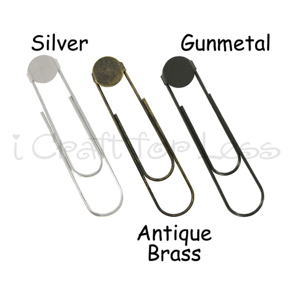 Large Paper Clip Book Markers with Glue Pad