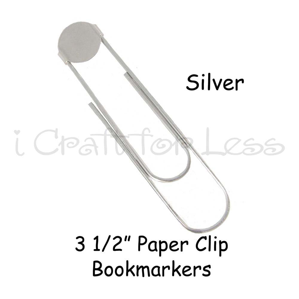 Large Paper Clip Book Markers with Glue Pad