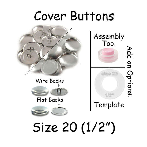 Size 20 Cover Buttons