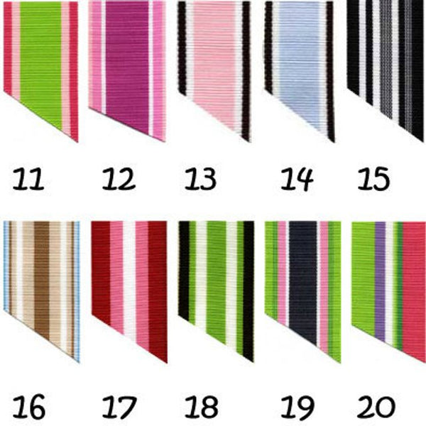 7/8 Inch Preppy Stripe Ribbon