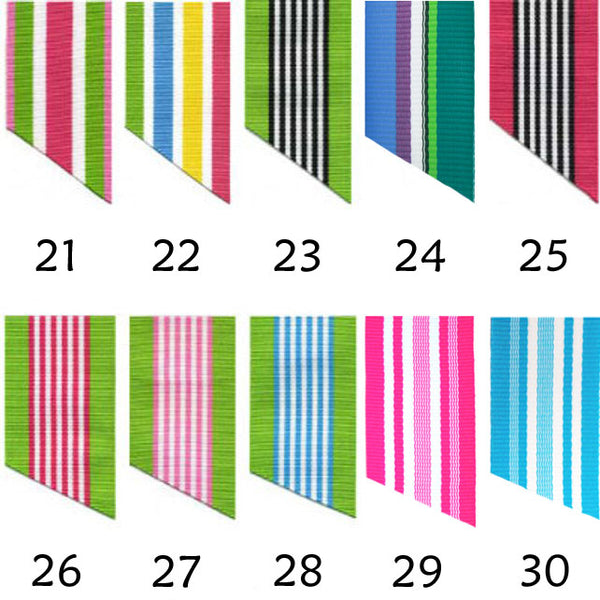 7/8 Inch Preppy Stripe Ribbon