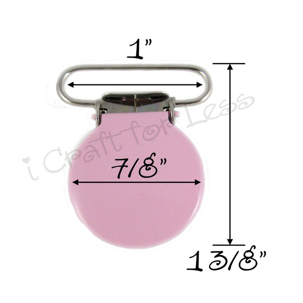 3/4" or 1" Enamel Round Face Suspender Clips