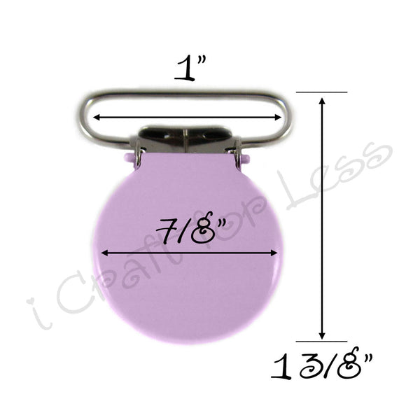 3/4" or 1" Enamel Round Face Suspender Clips