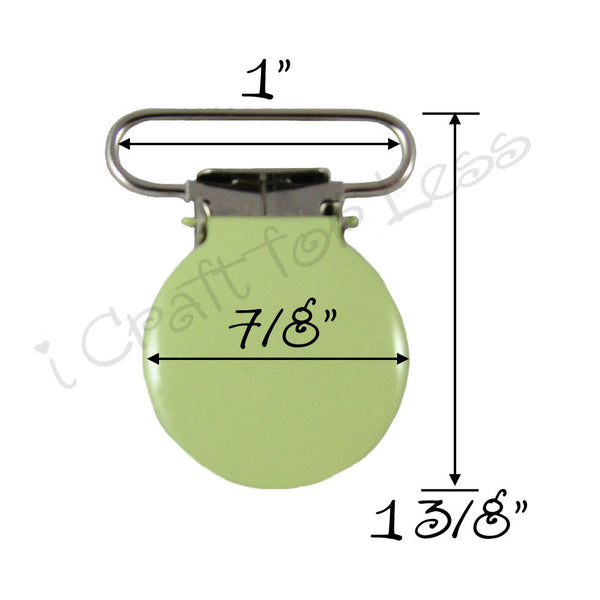 3/4" or 1" Enamel Round Face Suspender Clips