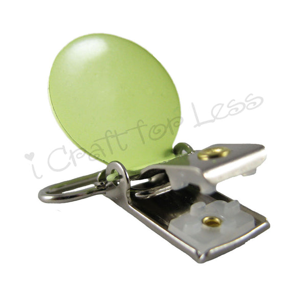 3/4" or 1" Enamel Round Face Suspender Clips