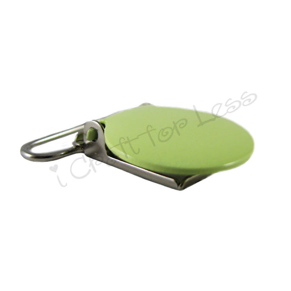 3/4" or 1" Enamel Round Face Suspender Clips