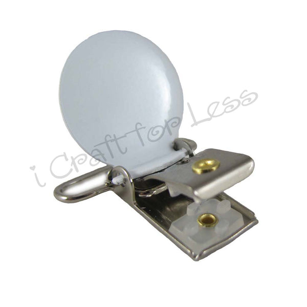 3/4" or 1" Enamel Round Face Suspender Clips