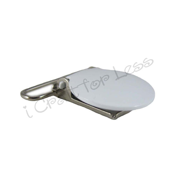 3/4" or 1" Enamel Round Face Suspender Clips